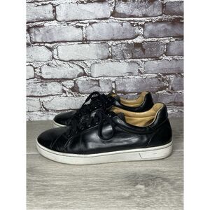 Magnanni Elonso Black Leather Casual Lace Up Low Top Sneakers Men Sz 10M US/43EU